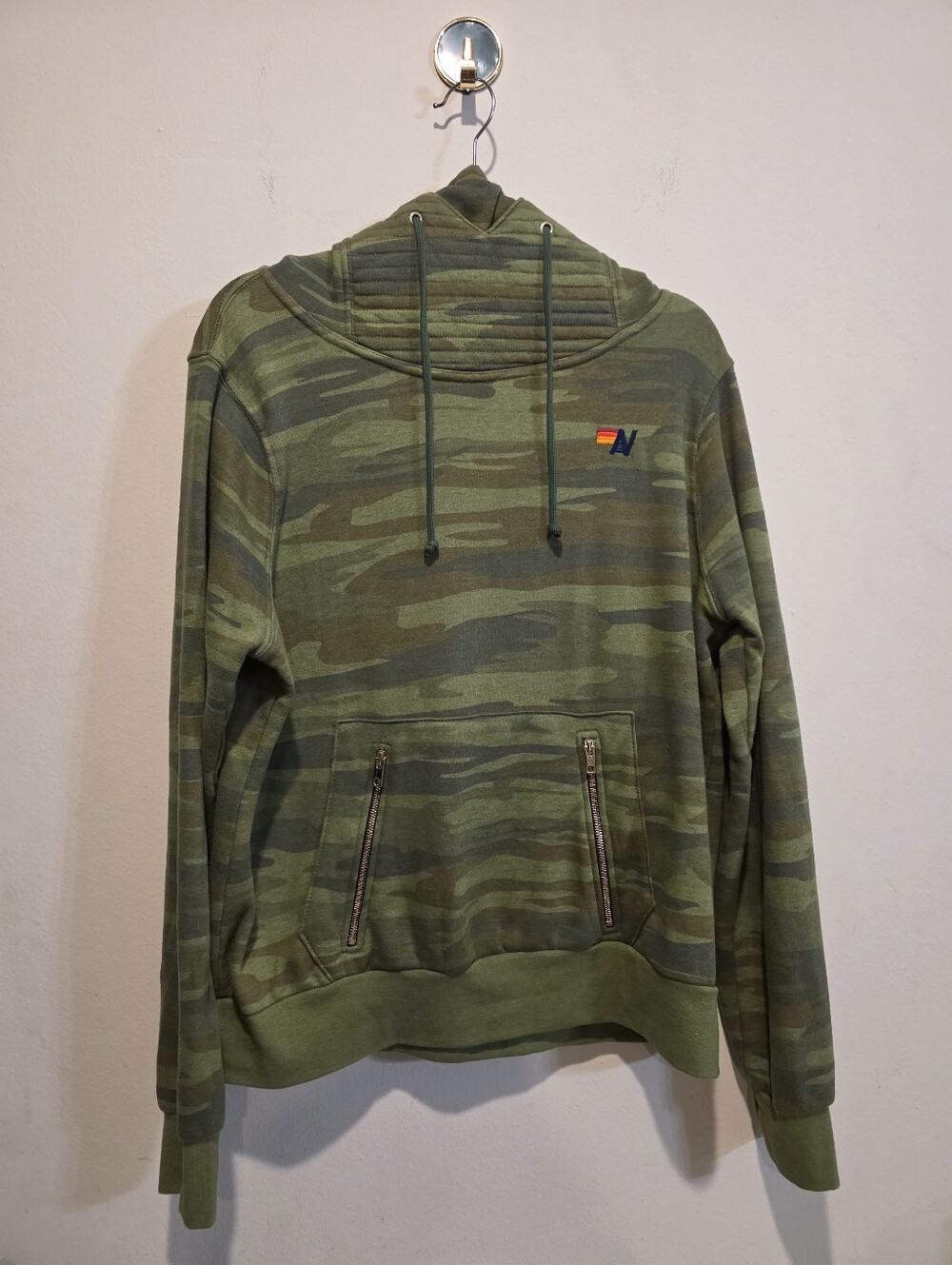 Aviator Nation Green Camo Pullover Hoodie
